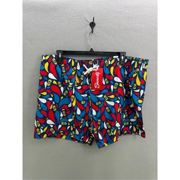 NWT Shinesty Mens Beer Samuel Adams Swim Trunks Shorts Size XXL - Picture 1 of 9